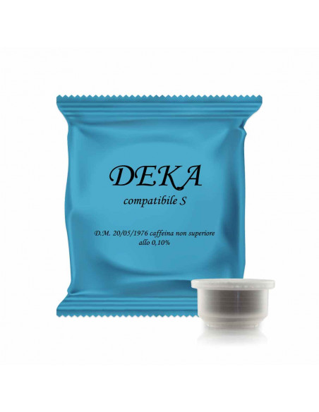 100 capsule compatibili con Sistema "S" Decaffeinato (Mito, Noemi, Nero nobile, Furia, La Capsuleria)