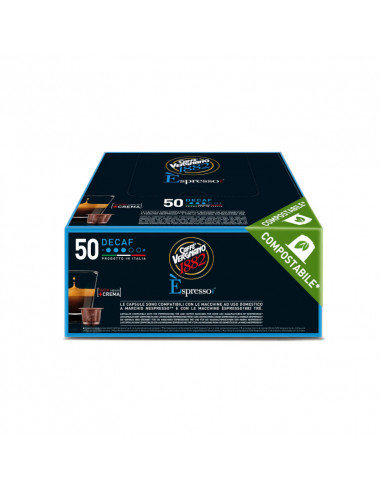 50 capsule compatibili Nespresso Espresso Deca - VERGNANO