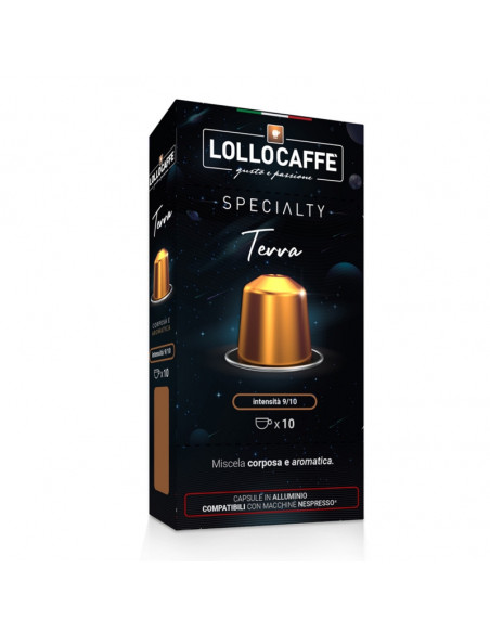 100 CAPSULE COMPATIBILI SISTEMA NESPRESSO TERRA ALLUMINIO - LOLLO (SCAD:3/25)