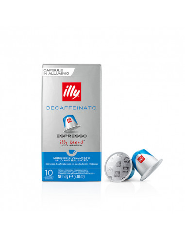 100 Nespresso compatible capsules DECAFFEINATO - ILLY