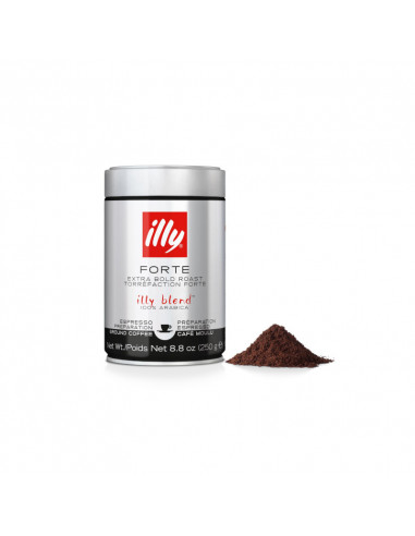 12 tins FORTE ground coffee 250gr - ILLY