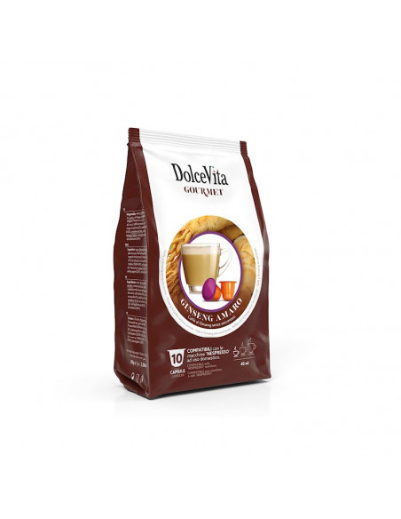 Nespresso-compatible capsules Ginseng Amaro 12x10cps - DolceVita