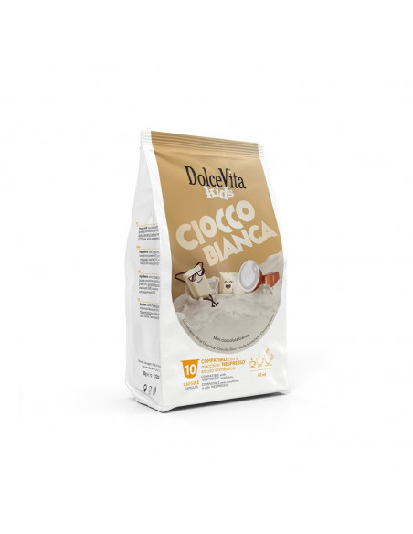 Nespresso-compatible capsules Cioccobianca 10x10cps - DolceVita