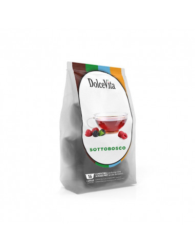 A Modo Mio compatible capsules Sottobosco Red Fruits 8x16cps - DolceVita