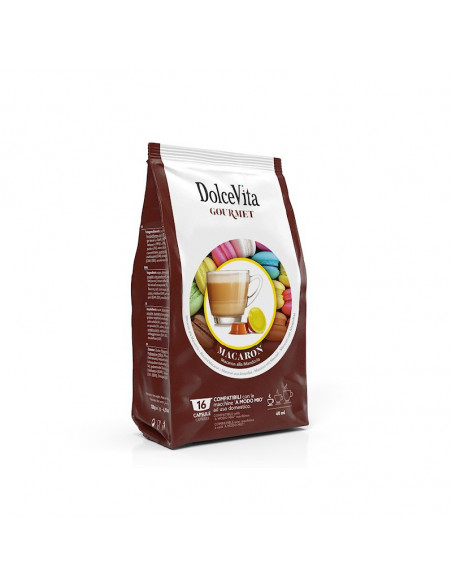 Capsule compatibili A Modo Mio Macaron Mandorla 8x16cps - DolceVita