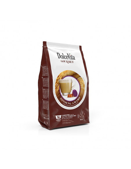 Capsule compatibili A Modo Mio Ginseng Amaro 8x16cps - DolceVita