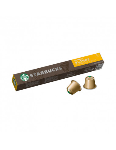 10 Nespresso Blonde Espresso Roast compatible capsules - STARBUCKS