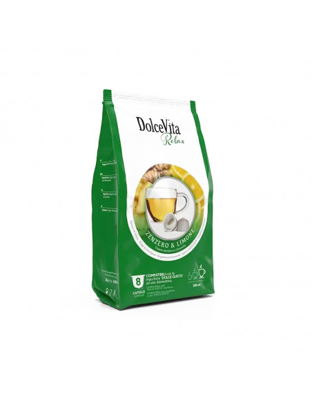 Nespresso compatible Ginger and Lemon 12x10cps capsules - ITALFOODS