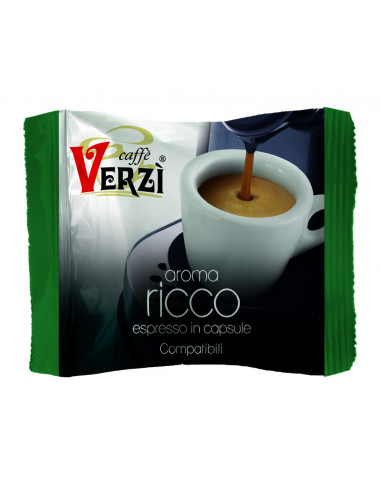 100 Capsule Caffè Verzì Compatibili Fior Fiore Coop e Lui L' Espresso miscela Ricco