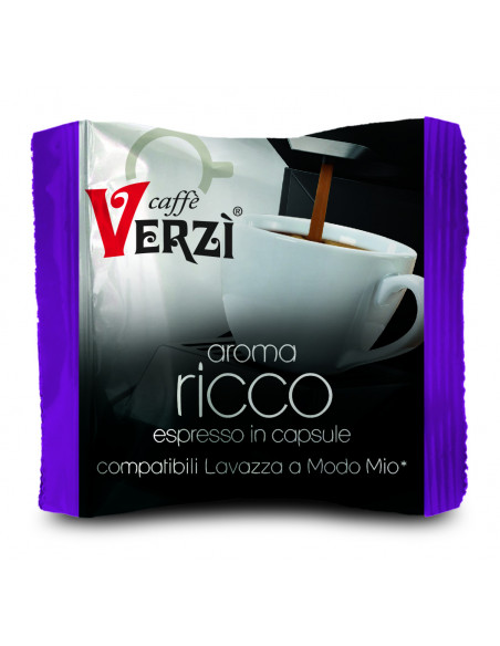 100 Capsules Blend Ricco Compatible Lavazza a Modo Mio - Verzì