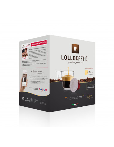 100 Nespresso compatible capsules Decaffeinated - LOLLO