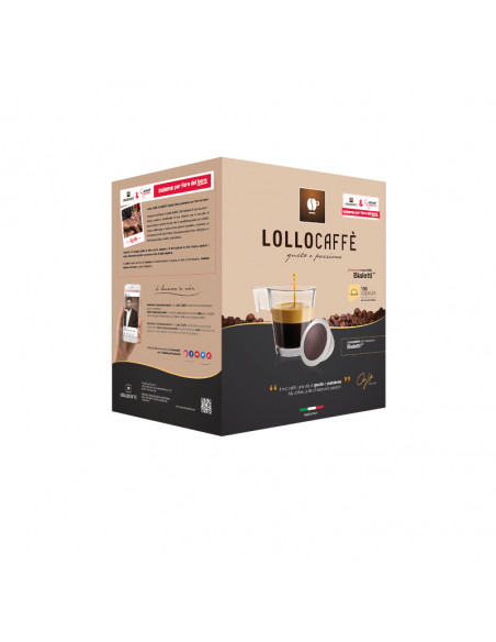 100 Capsule compatibili Bialetti Miscela Nera - Lollo