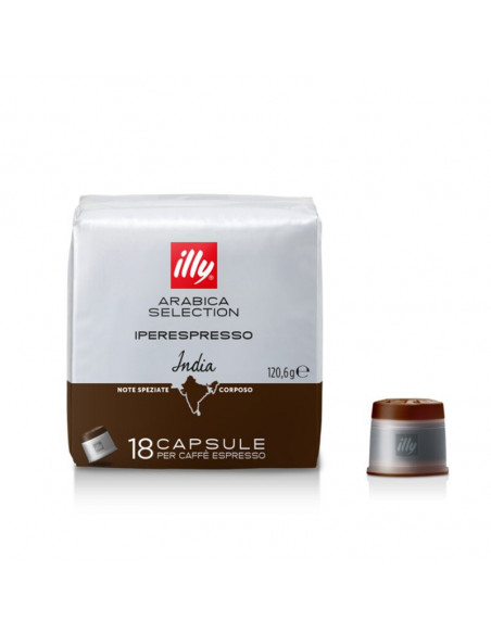 Original Illy Iperespresso monorigin India capsules 6x18cps - ILLY