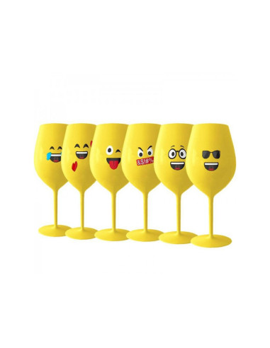 6 Santero glasses - Emoji