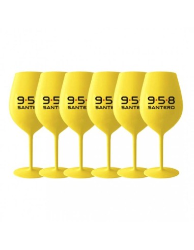 6 Santero Glasses - Yellow
