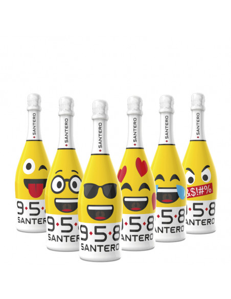 6 Bottiglie 958 SANTERO EMOJI Extra Dry lt 0,75