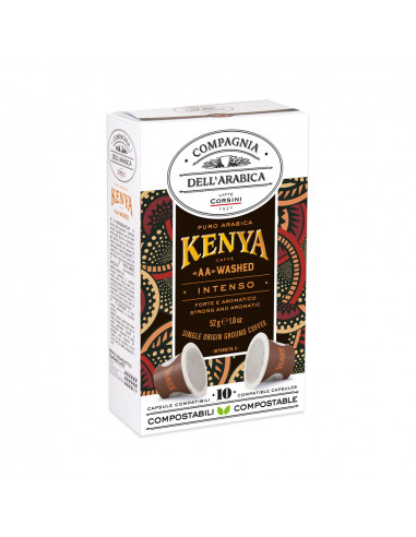 Nespresso compatible capsules aluminium Kenya 10x10cps - CAFFÈ CORSINI