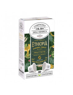 Nespresso compatible capsules aluminium Etiopia 10x10cps...