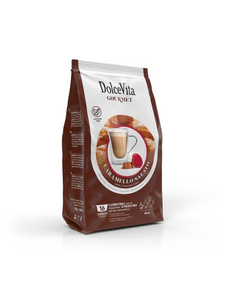 Capsule compatibili A Modo Mio Caramello Salato 10x16cps - DolceVita