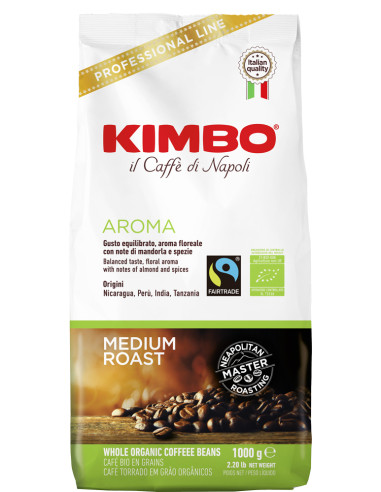 KIMBO - Grani - Caffè - Doppia Cert. BIO - Fairtrade 1 Kg - 6x1Kg