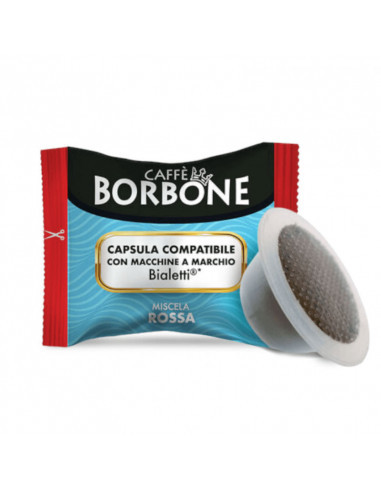 100 Capsule selezione Rossa compatibili Bialetti - Borbone