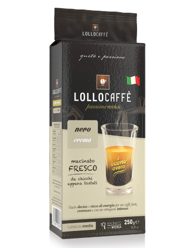250 g de café moulu Lollo Mélange Nero Crema