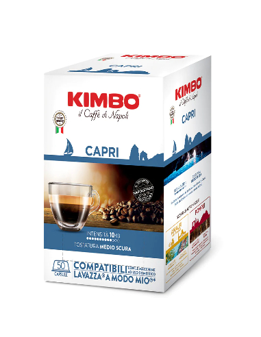 50 dosettes de café Kimbo, mélange Capri,...