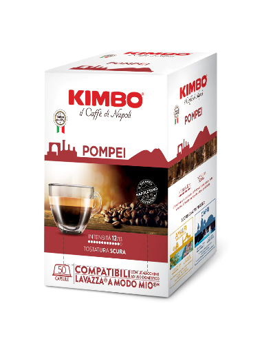 50 dosettes de café Kimbo, mélange « Pompei »,...