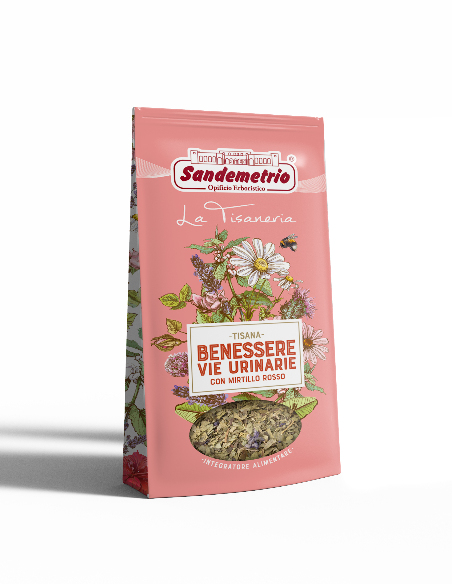 100gr Tisana Sandemetrio Benessere Vie Urinarie con Mirtillo Rosso