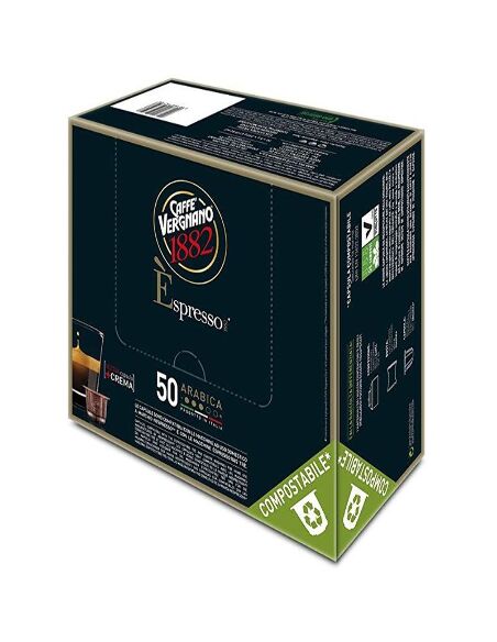 50 Caps. Compost. Vergnano E'spresso Arabica/Oro comp. Nespresso