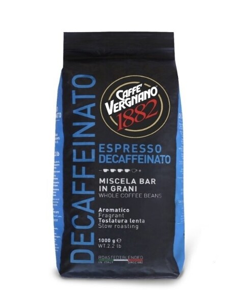 1 kg de café en grains Vergnano Décaféiné