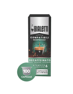 100 gélules Bialetti Deca en aluminium compatibles Nespresso