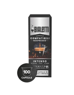 100 gélules Bialetti Intenso en aluminium compatibles...