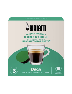16 capsule Bialetti Decaffeinato in alluminio comp. Dolce...
