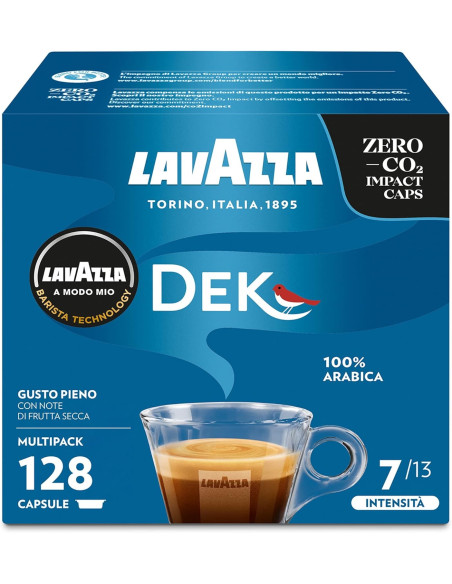 16 x 16 capsule caffè Lavazza Dek Cremoso compatibili A MODO MIO