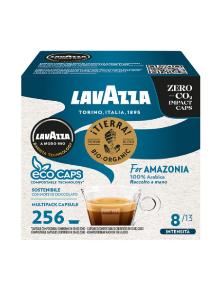 16 x 16 gélules Lavazza Tierra Amazonia compatibles avec A MODO MIO