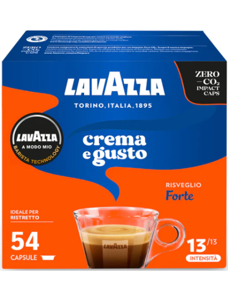 54 x 4 capsule caffè Lavazza Crema e Gusto Forte comp. A MODO MIO