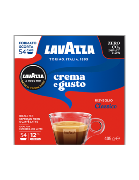 54 x 4 dosettes de café Lavazza Compatibles avec Crema e Gusto A MODO MIO