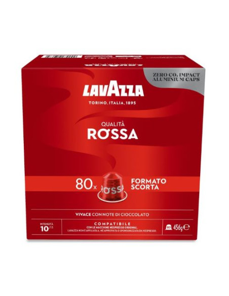 80 gélules en aluminium Lavazza Qualité Rouge comp. Nespresso