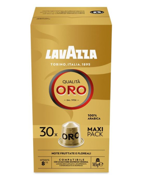 30 x 8 gélules en aluminium Lavazza Qualité Or, compatibles avec Nespresso