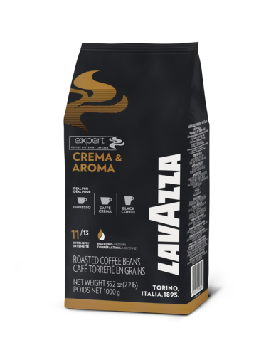 1 kg de café en grains Lavazza Crème & Arôme
