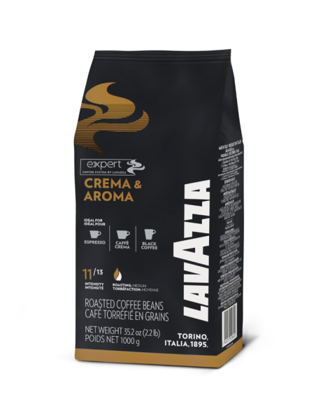 1 kg de café en grains Lavazza Crème & Arôme