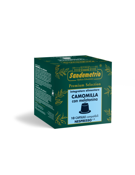 10 gélules Sandemetrio Camomille à la mélatonine Comp. Nespresso