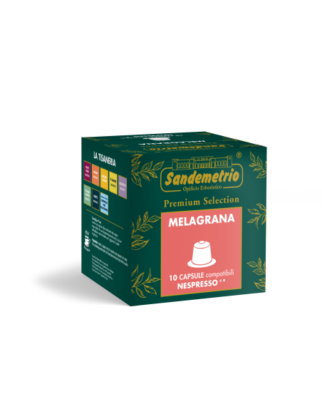 10 gélules Sandemetrio Infusion à la grenade Compatibles Nespresso