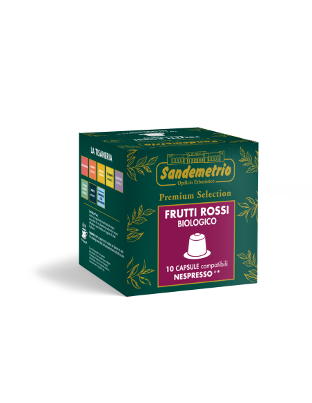 10 gélules Sandemetrio Tisane aux fruits rouges compatibles Nespresso