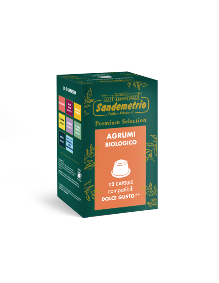 12 gélules Sandemetrio Infusion aux agrumes compatibles Dolce Gusto