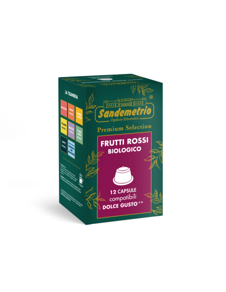 12 gélules Sandemetrio Infusion aux fruits rouges compatibles Dolce Gusto