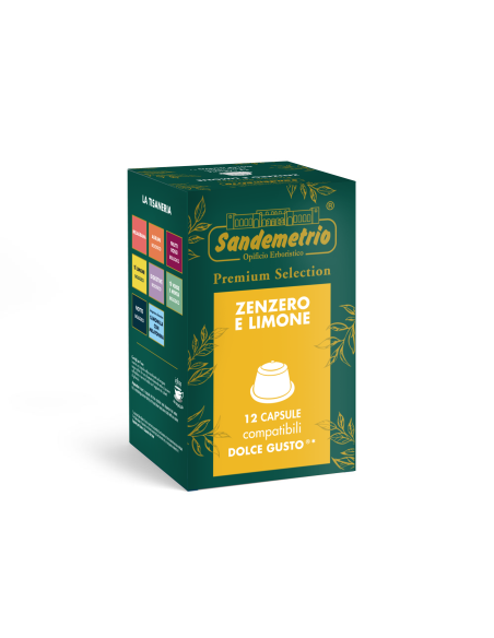12 Capsule Sandemetrio Infuso Zenzero e Limone Comp. Dolce Gusto