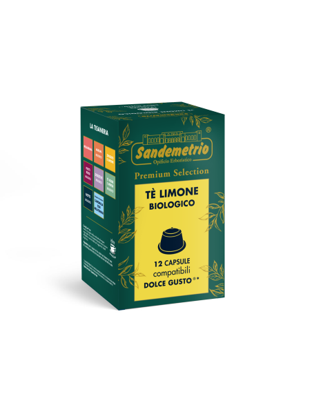 12 dosettes Sandemetrio de thé au citron compatibles avec Dolce Gusto
