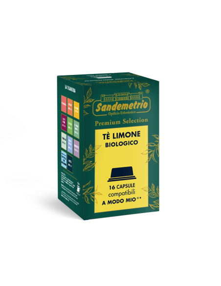 16 dosettes Sandemetrio de thé au citron compatibles avec A Modo Mio